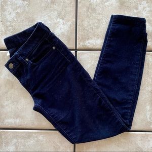 J. Crew women's navy blue slim ankle corduroy jeans size 26